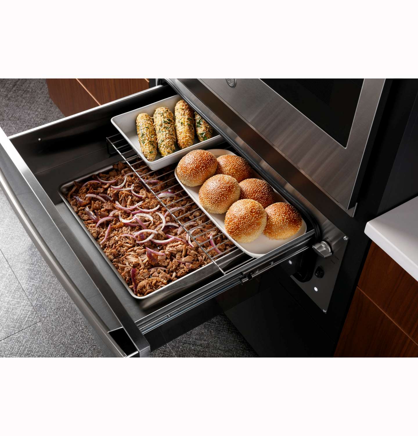 GE Profile 30in Stainless Steel Warming Drawer (1.9cu ft)- PTW9000SPSS