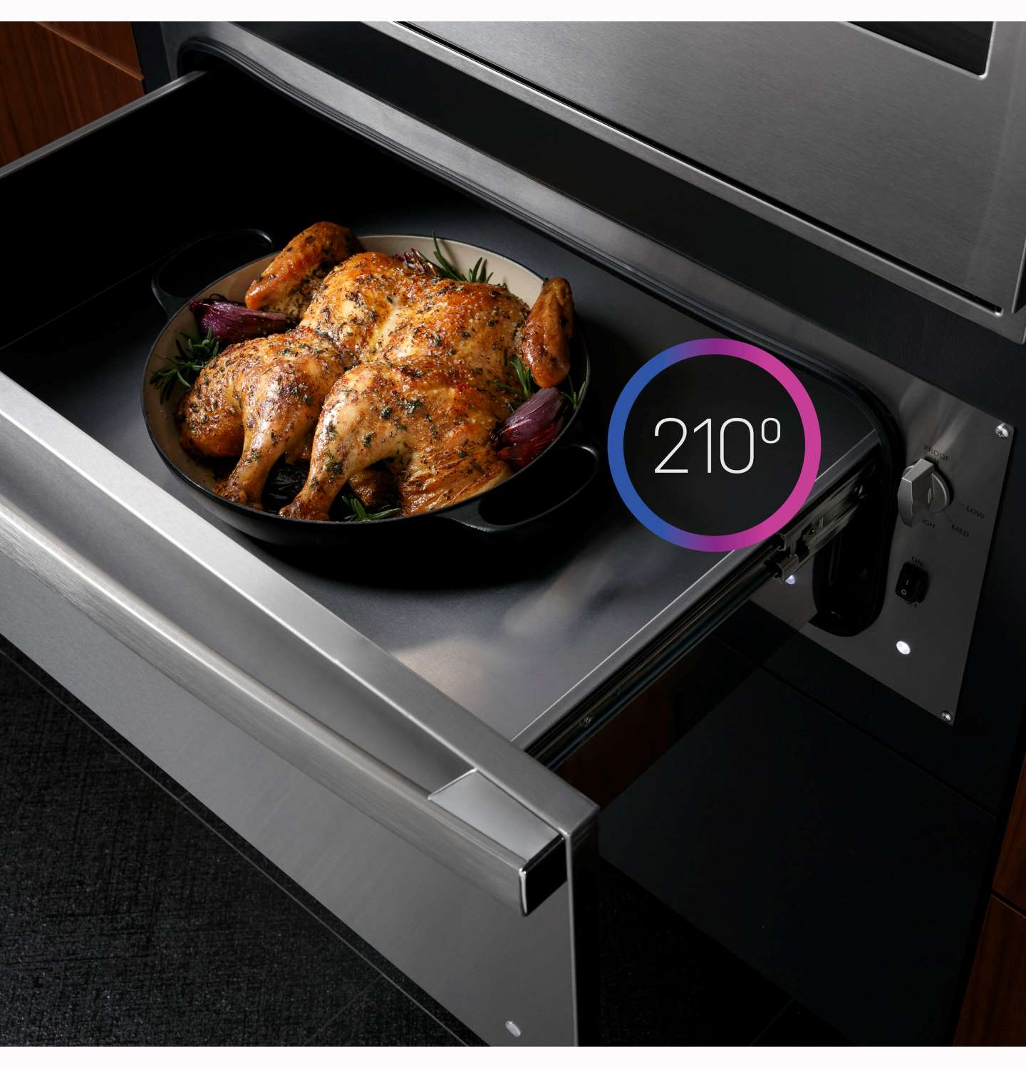 GE Profile 30in Stainless Steel Warming Drawer (1.9cu ft)- PTW9000SPSS