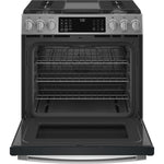 GE Profile Fingerprint Resistant Stainless Steel 30" Smart Slide-In Front-Control Gas Range with Air Fry (5.6 Cu.Ft.) - PCGS930YPFS