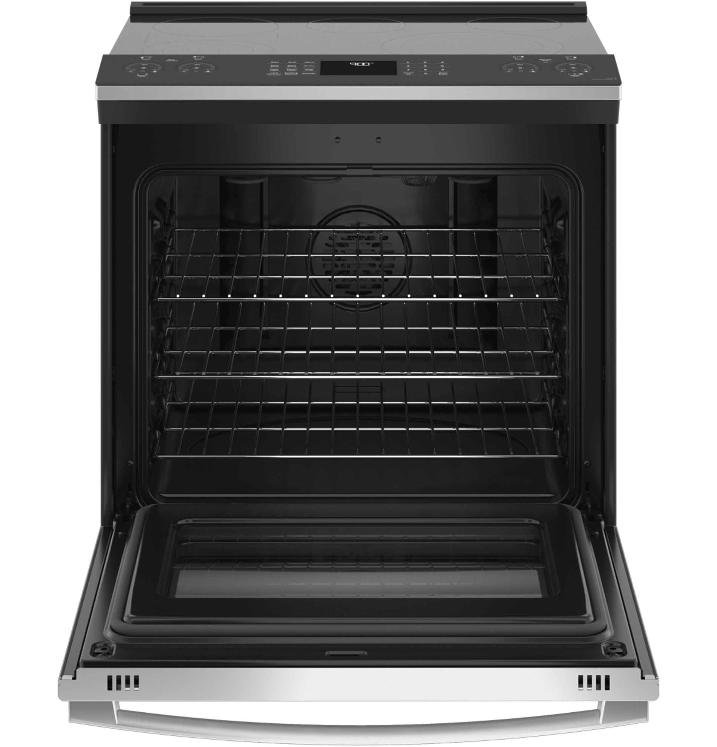 GE Profile Fingerprint Resistant Stainless Steel 30" Slide-In Electric Range with Air Fry (5.3 Cu.Ft) - PSS93YPFS