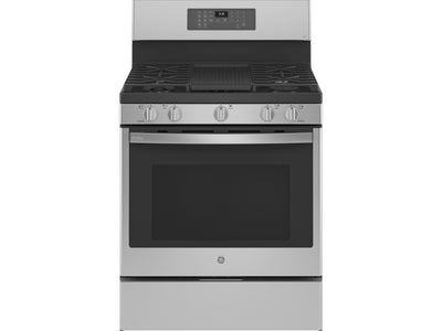 GE Profile Fingerprint Resistant Stainless Steel 30" Smart Freestanding Gas Range with Air Fry (5.6 Cu.Ft.) - PCGB935YPFS