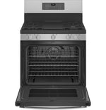 GE Profile Fingerprint Resistant Stainless Steel 30" Smart Freestanding Gas Range with Air Fry (5.6 Cu.Ft.) - PCGB935YPFS