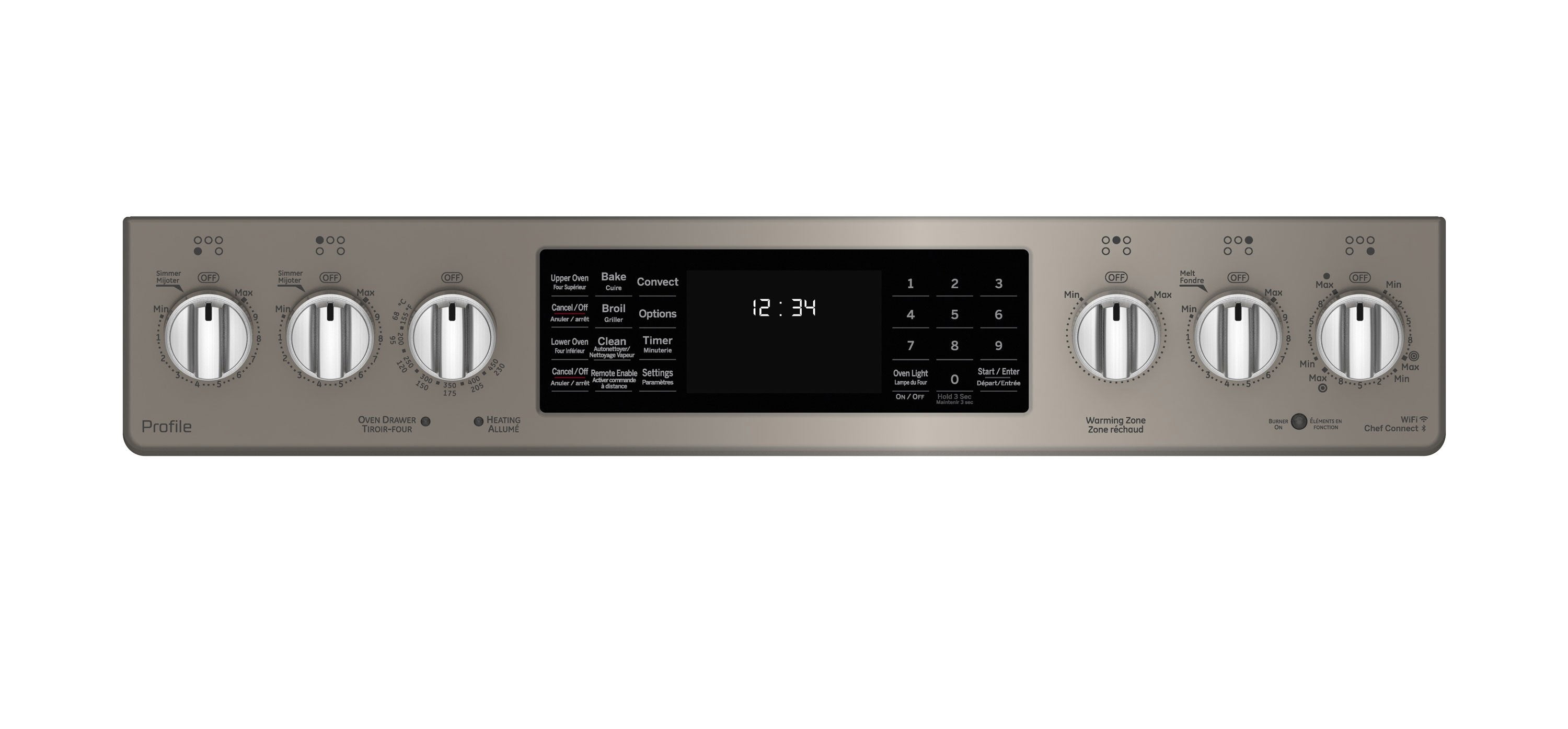 GE Profile Slate Slide-In Electric Convection Range with Air Fry (6.3 Cu. Ft.) - PCS940EMES