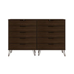 Nuuk 10-Drawer Double Dresser - Brown