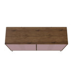 Nuuk 10-Drawer Double Dresser - Nature/Rose Pink