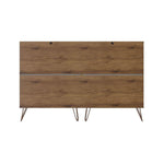 Nuuk 10-Drawer Double Dresser - Nature/Rose Pink