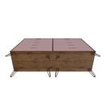 Nuuk 10-Drawer Double Dresser - Nature/Rose Pink