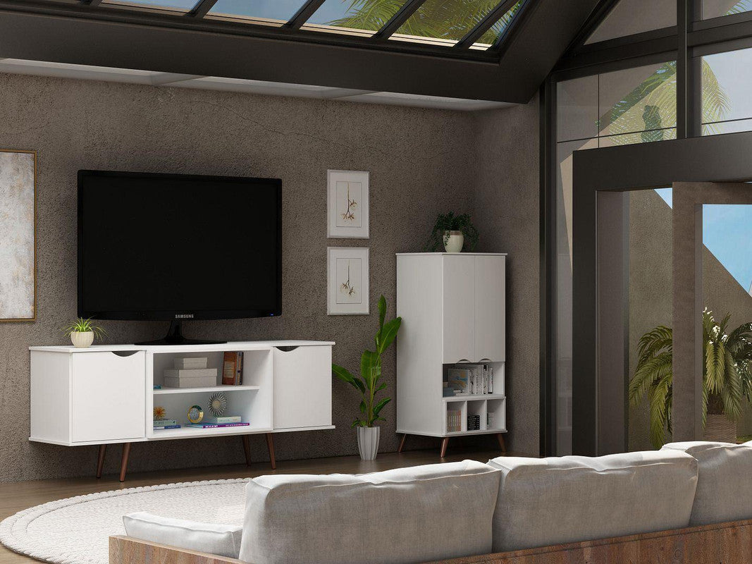 Applesham 63" TV Stand - White