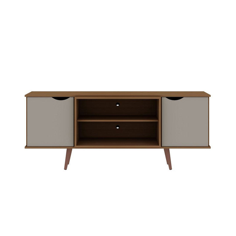 Applesham 63" TV Stand - Off White/Maple Cream