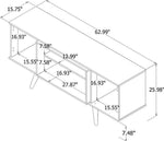 Applesham 63" TV Stand - Off White/Maple Cream