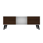 Derbent 53.5" TV Stand - White/Nut Brown