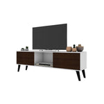 Derbent 53.5" TV Stand - White/Nut Brown