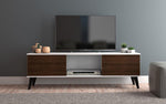 Derbent 53.5" TV Stand - White/Nut Brown