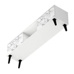 Derbent 62.5" TV Stand - White/Marble Stamp
