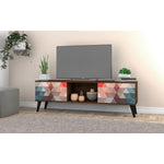 Derbent 62.5" TV Stand - Red/Blue