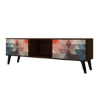 Derbent 62.5" TV Stand - Red/Blue