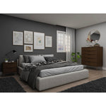 Nuuk 5-Drawer Dresser and Night Table Set - Brown