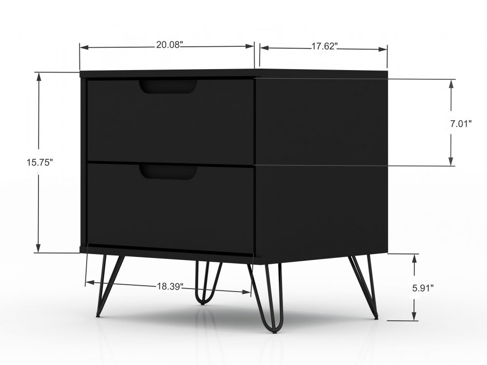 Nuuk 5-Drawer Dresser and Night Table Set - Nature/Textured Grey
