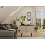 Applesham Accent Cabinet - Off White/Maple Cream