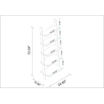 Erbil Ladder Bookcase - White