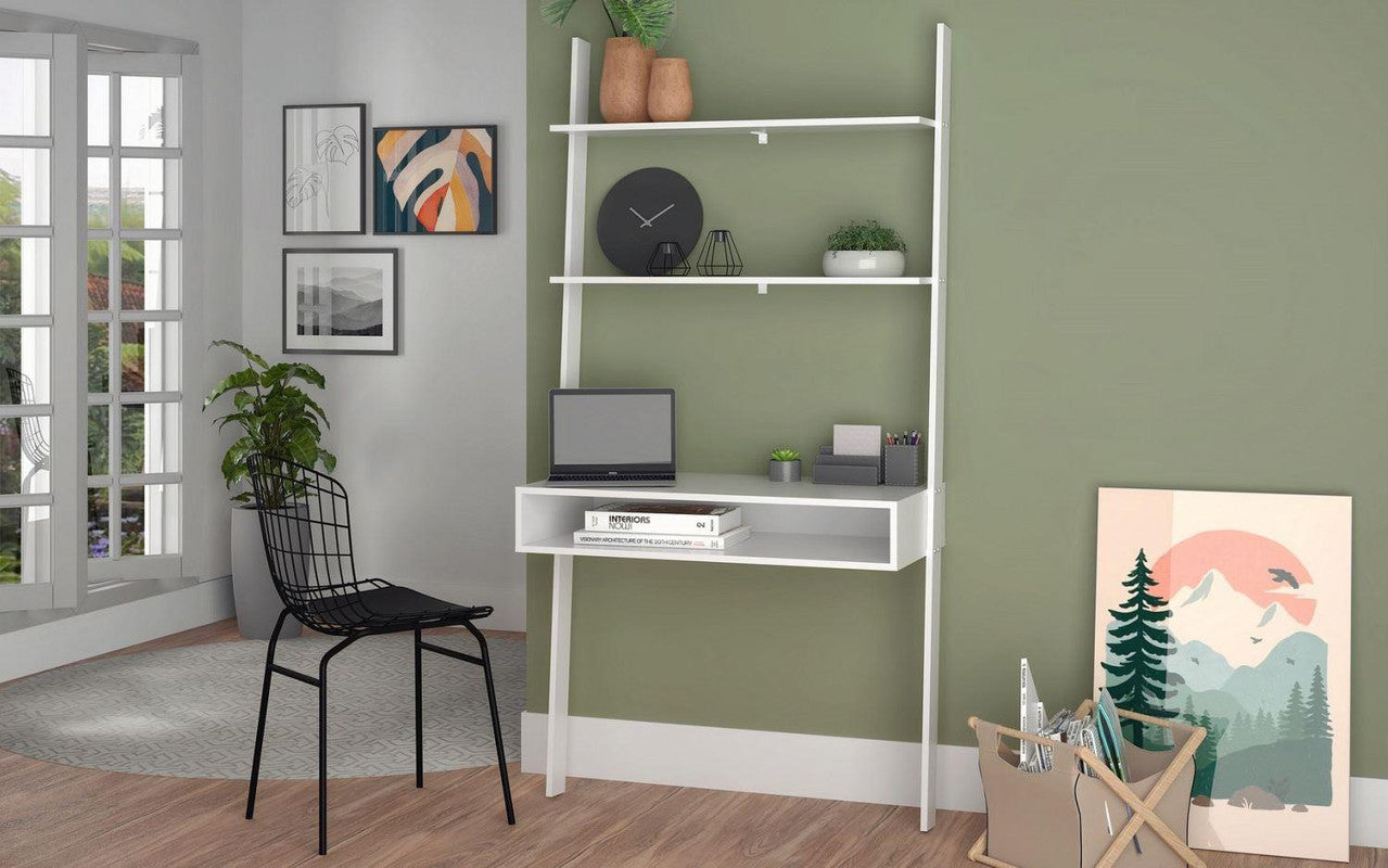 Erbil Ladder Desk - White