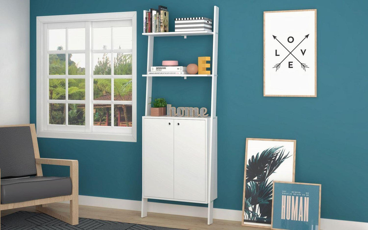 Erbil Ladder Display Cabinet - White