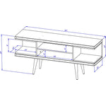 Aketi 53" TV Stand - Off White/ Maple Cream