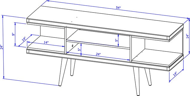 Aketi 53" TV Stand - Off White/ Maple Cream