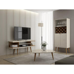 Aketi 53" TV Stand - Off White/ Maple Cream