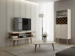Aketi 53" TV Stand - Off White/ Maple Cream