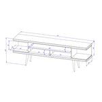Aketi 70" TV Stand - Off White/ Maple Cream