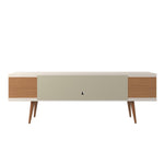 Aketi 70" TV Stand - Off White/ Maple Cream