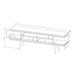 Aketi 70" TV Stand - White/Maple Cream