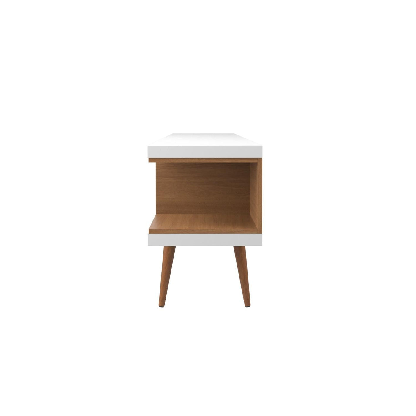 Aketi 70" TV Stand - White/Maple Cream