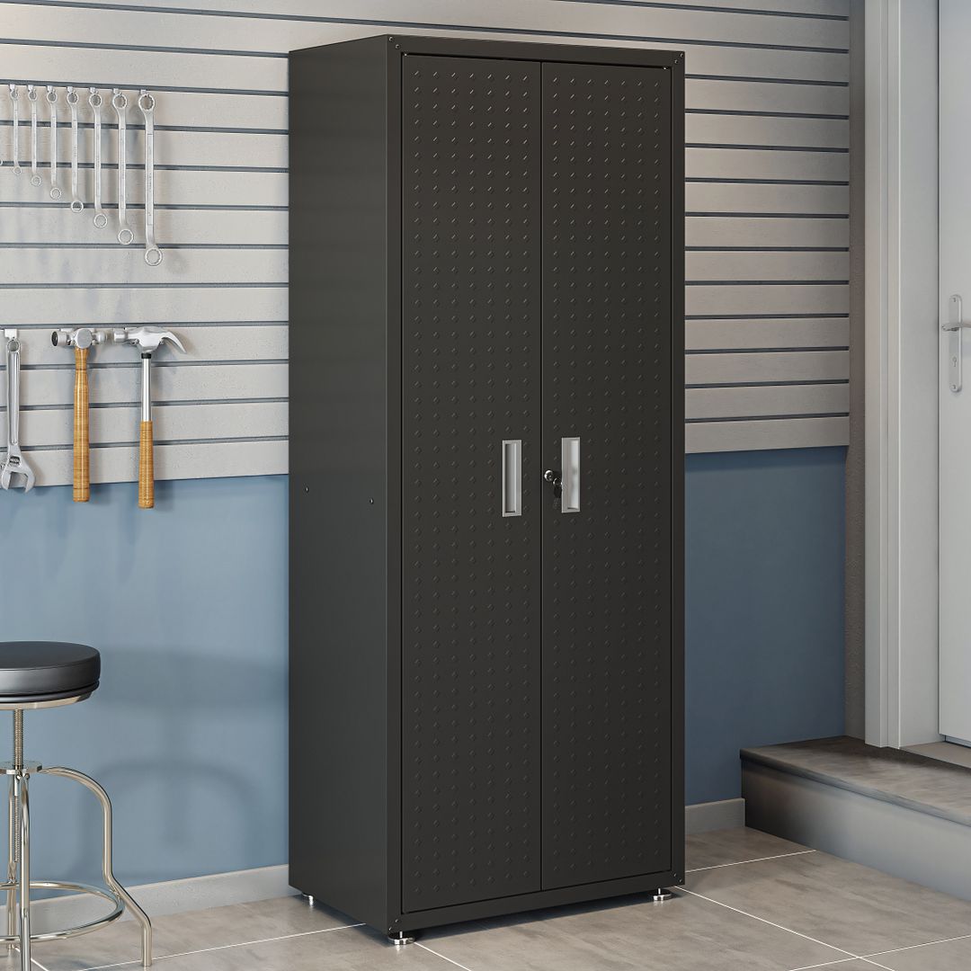 Maximus Tall Garage Cabinet - Charcoal Grey