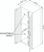 Maximus Tall Garage Cabinet - Charcoal Grey