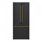 Forno Gallipoli 31" 17.5 Cu.Ft. Black French Door Refrigerator with Ice Maker - FFFFD1974-31BLK