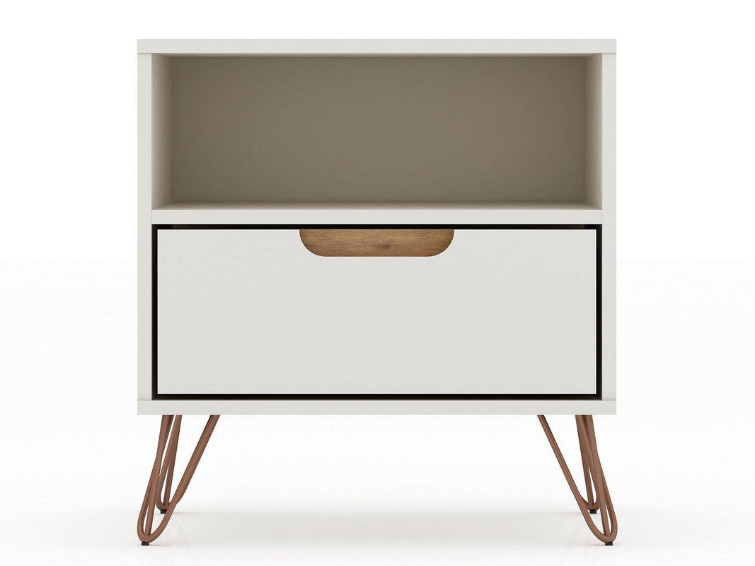 Nuuk I Night Table Set of 2 - Off White/Nature