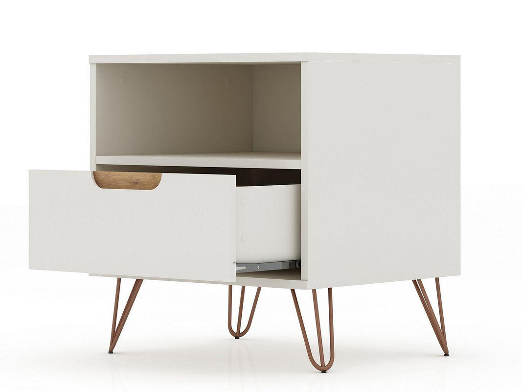 Nuuk I Night Table Set of 2 - Off White/Nature