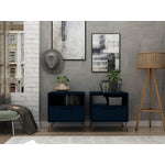 Nuuk I Night Table Set of 2 - Midnight Blue