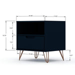 Nuuk I Night Table Set of 2 - Midnight Blue