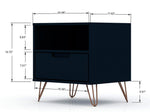 Nuuk I Night Table Set of 2 - Midnight Blue