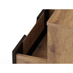 Nuuk I Night Table Set of 2 - Nature/Textured Grey