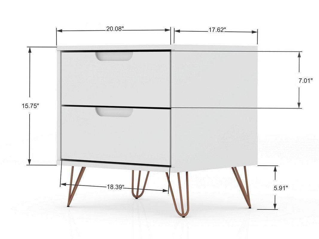 Nuuk II Night Table Set of 2 - White