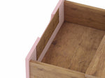 Nuuk II Night Table Set of 2 - Nature/Rose Pink
