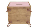 Nuuk II Night Table Set of 2 - Nature/Rose Pink