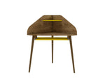 Gatutca Cubicle Section Desk with Keyboard Shelf Set of 2 - Rustic Brown/Yellow