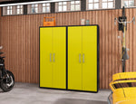 Lunde Storage Cabinet - Matte Black/Yellow - Set of 2