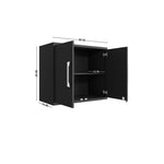 Lunde Floating Garage Cabinet - Matte Black - Set of 2