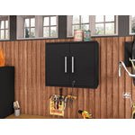 Lunde Floating Garage Cabinet - Matte Black - Set of 2
